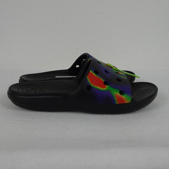 Crocs Solarized Slides Sandals Men's Size 9 Women's 11 Red Blue Colorful - Picture 4 of 10
